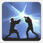 Feel the Force Quadratischer Aufkleber (Vorderseite)