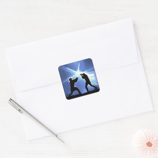 Feel the Force Quadratischer Aufkleber (Umschlag)