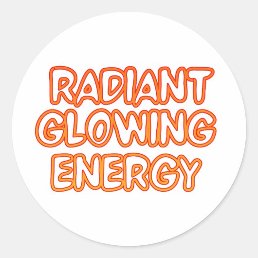 Feel the Glow Runder Aufkleber (Vorderseite)