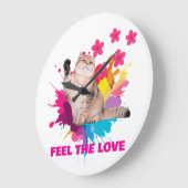 Feel the Love Beautiful Design Große Wanduhr (Winkel)