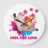 Feel the Love Beautiful Design Große Wanduhr (Vorderseite)