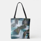 "Feel the Rush - Niagara Falls Tote Bag" Tasche (Rückseite)