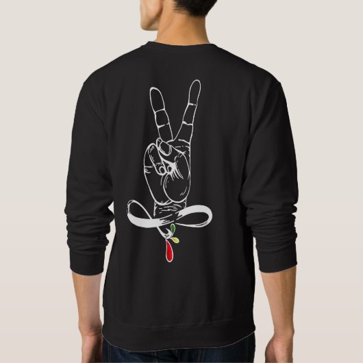 Feel the Vibes Logo Longsleeve T-Shirt Sweatshirt (Rückseite)