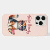 Feelin' Beachy Cat Purfect Vibes iPhone Hülle (Rückseite (Horizontal))