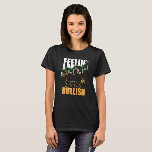 Feelin Bullish Cryptocurrency Blockchain Trader Cr T-Shirt (Vorne ganz)