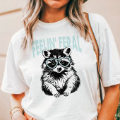 Feelin' Feral Heart Sonnenbrille Raccoon Tri-Blend Shirt