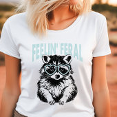 Feelin' Feral Heart Sonnenbrille Raccoon Tri-Blend Shirt