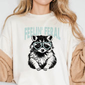 Feelin' Feral Heart Sonnenbrille Raccoon Tri-Blend Shirt