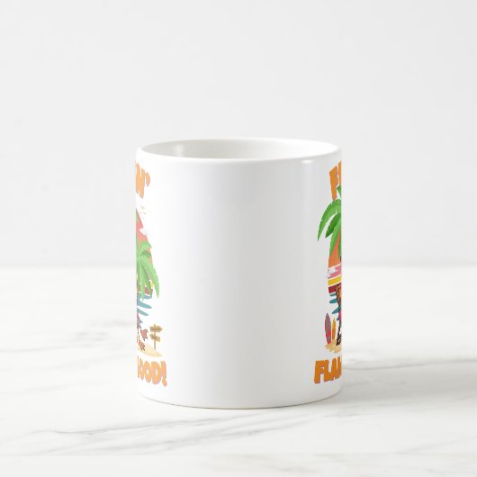 Feelin’ Flamingood Funny Flamingo Summer Design Kaffeetasse (Mittel)