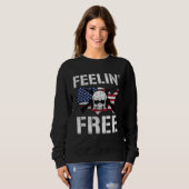 Feelin Free 4th Of July American Freedom  4 Sweatshirt (Vorne ganz)