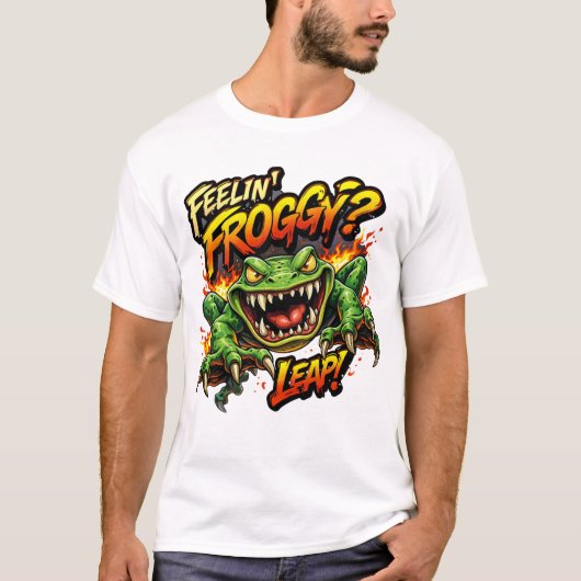 Feelin' Froggy? Leap! Angry frog T-Shirt (Vorderseite)