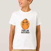 Feelin Gourd Funny Veggie Pun T-Shirt (Vorderseite)