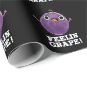 Feelin Grape Funny Frucht Pun Dark BG Geschenkpapier (Rolleneckpunkt)