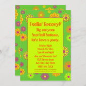 Feelin' Groovy Blume Power Party Einladung (Vorne/Hinten)