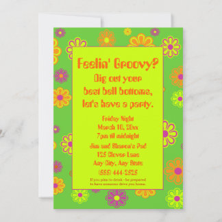 Feelin' Groovy Blume Power Party Einladung