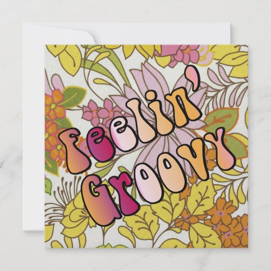 Feelin' Groovy Einladung (Vorderseite)