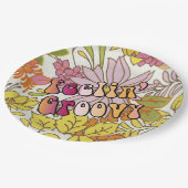 Feelin' Groovy Pappteller (Schrägansicht)