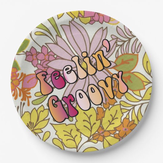 Feelin' Groovy Pappteller (Vorderseite)