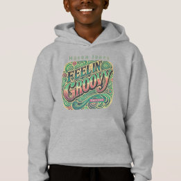 Feelin' Groovy Retro 70er Vintag Psychedelic Hoodie