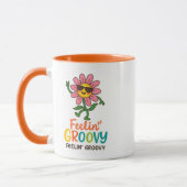 Feelin’ Groovy Retro Flower Combo Mug Tasse (Links)