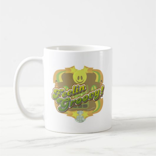 Feelin Groovy Seventies Style Fun Slogan Kaffeetasse (Links)