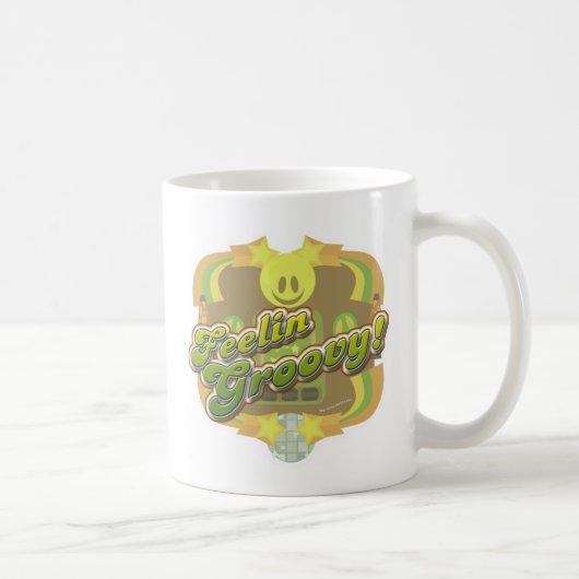 Feelin Groovy Seventies Style Fun Slogan Kaffeetasse (Rechts)