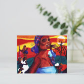 Feelin' gute Postkarte (Stehend Vorderseite)