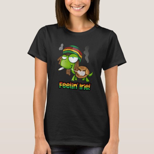 Feelin' Irie Patois Jamaica Turtle Jamaican Slang T-Shirt (Vorderseite)