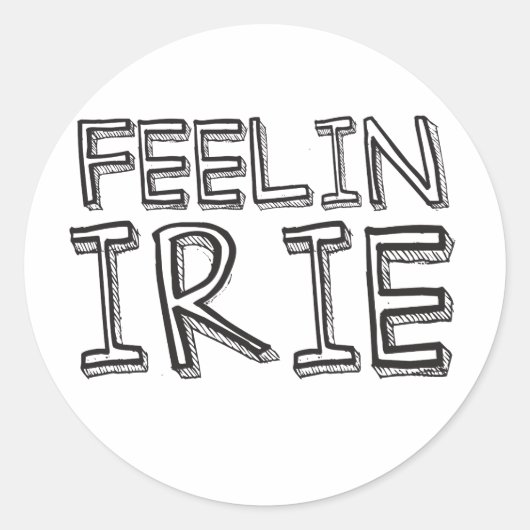 Feelin' Irie Runder Aufkleber (Vorderseite)