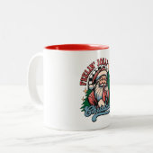 Feelin’ Jolly Christmas Sant Zweifarbige Tasse (Vorderseite Links)