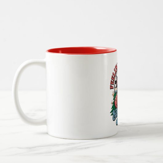 Feelin’ Jolly Christmas Sant Zweifarbige Tasse (Links)