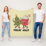 Feelin Jolly Christmas Tree Kaffee Lover Winter Fleecedecke<br><div class="desc">Feelin Jolly Christmas Tree Kaffee Lover Winter</div>