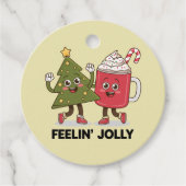 Feelin Jolly Christmas Tree Kaffee Lover Winter Geschenkanhänger (Vorderseite)