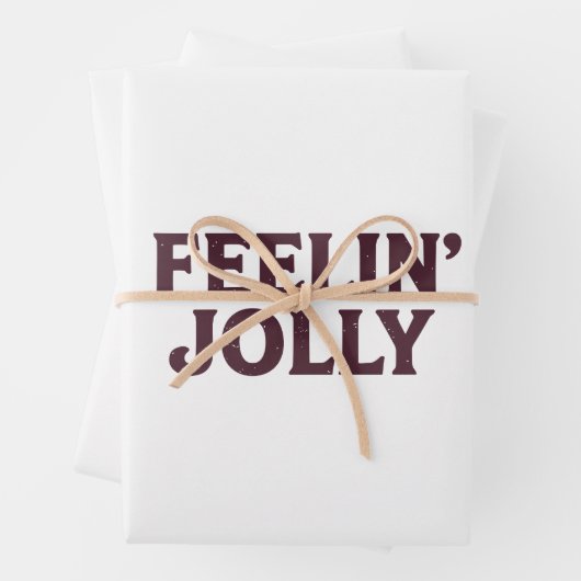 Feelin' Jolly Funny Christmas Spirit Geschenkpapier Set (Beispiel)
