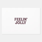 Feelin' Jolly Funny Christmas Spirit Geschenkpapier Set (Vorderseite)