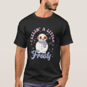 Feelin Little Frosty Snowman Groovy Retro Christma T-Shirt (Vorderseite)