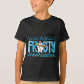 Feelin' Little Frostys Snowman Retro Christmas Lig T-Shirt (Vorderseite)
