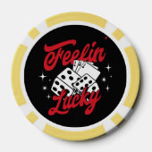 Feelin’ Lucky Dice & Cards Retro Casino Pokerchips (Rückseite)