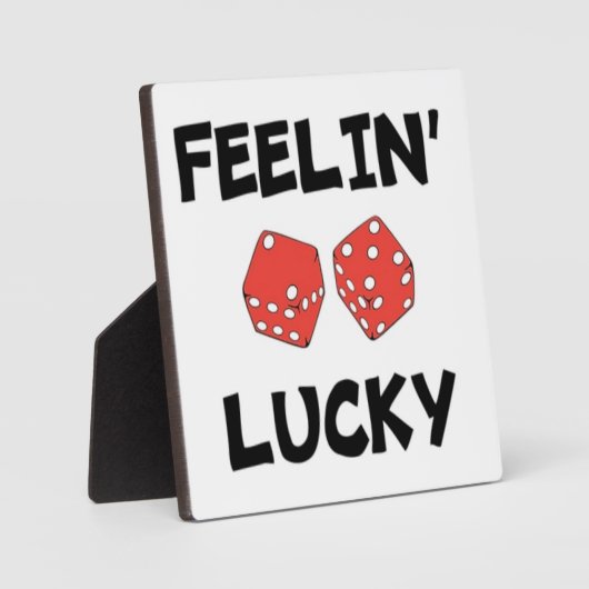 "FEELIN' LUCKY DICE FOTOPLATTE (Vorderseite)