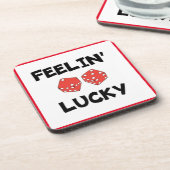 "FEELIN' LUCKY DICE GETRÄNKEUNTERSETZER (Linke Seite)