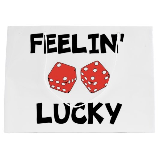 "FEELIN' LUCKY DICE GROßE GESCHENKTÜTE (Vorderseite)