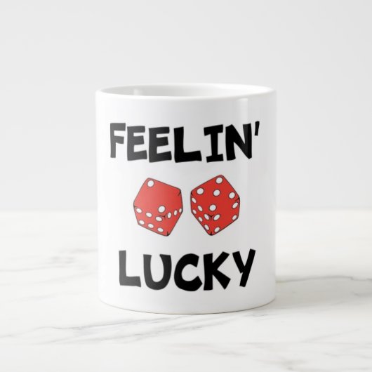 "FEELIN' LUCKY DICE Jumbo-Tasse (Vorderseite)