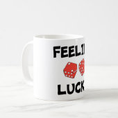 "FEELIN' LUCKY DICE KAFFEETASSE (Vorderseite Links)