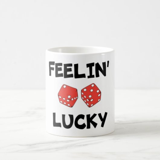 "FEELIN' LUCKY DICE KAFFEETASSE (Mittel)