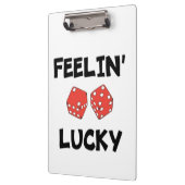 "FEELIN' LUCKY DICE KLEMMBRETT (Links)