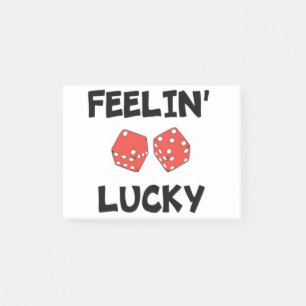 "FEELIN' LUCKY DICE POST-IT KLEBEZETTEL