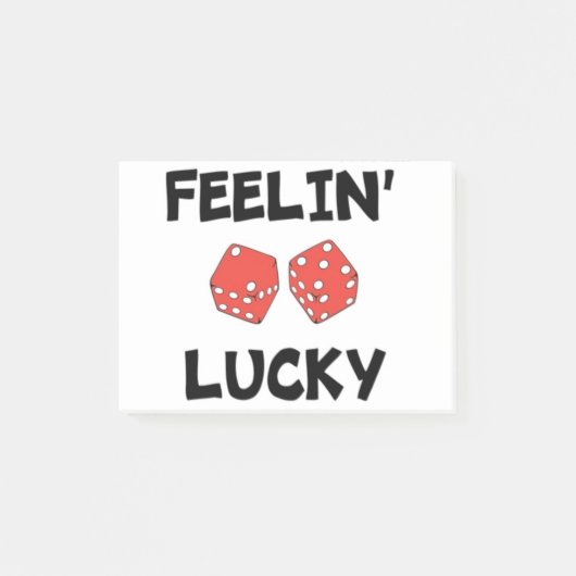 "FEELIN' LUCKY DICE POST-IT KLEBEZETTEL (Vorderseite)