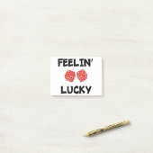 "FEELIN' LUCKY DICE POST-IT KLEBEZETTEL (Auf Schreibtisch)