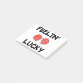 "FEELIN' LUCKY DICE POST-IT KLEBEZETTEL (angewinkelt)