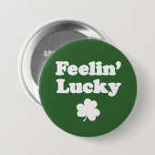 Feelin' Lucky Kleeblatt Button (Vorne & Hinten)